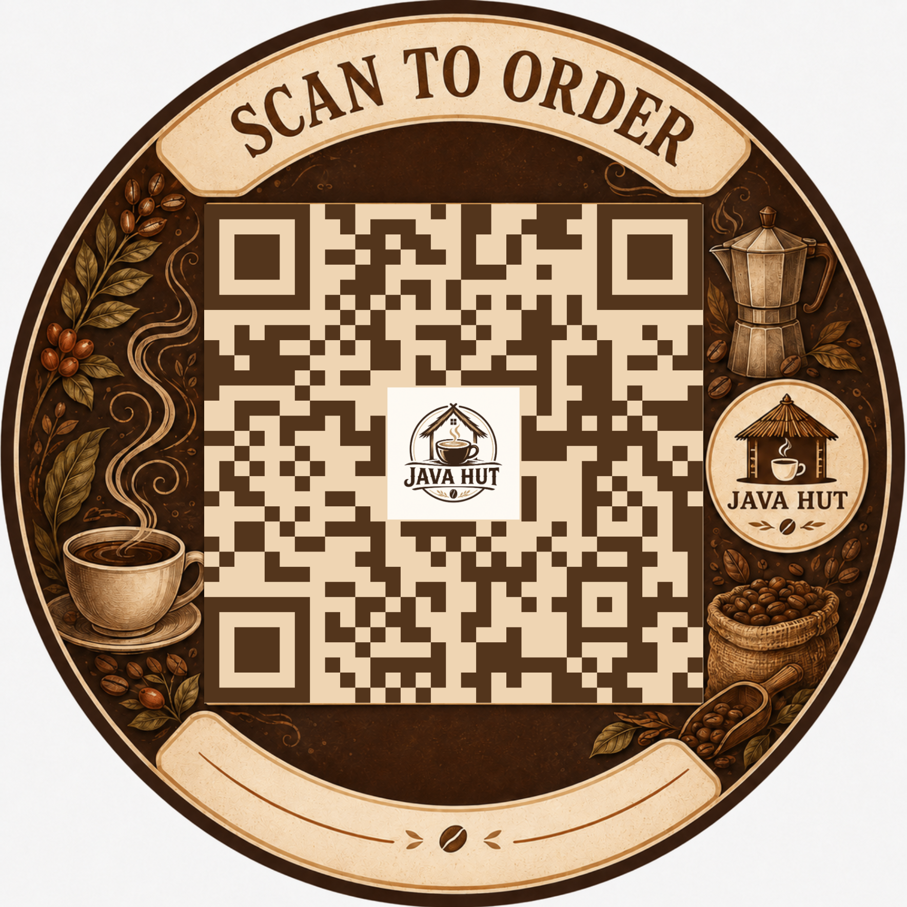 Java Hut QR code